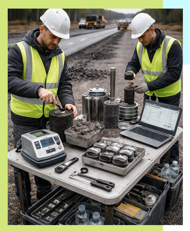 Сертификация асфальта: испытания и подтверждение в Искитиме