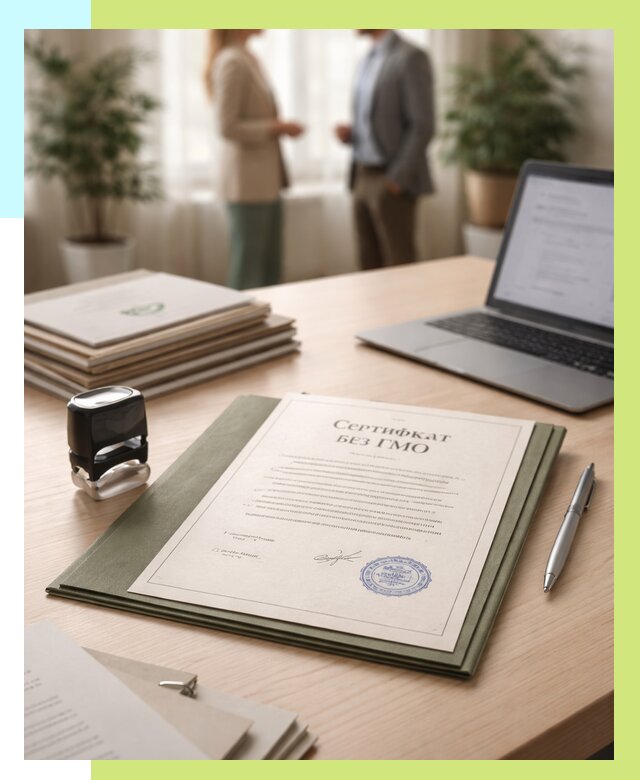 Сертификат без ГМО в Искитиме от 7644 р. оформить срочно Алешин-Скм